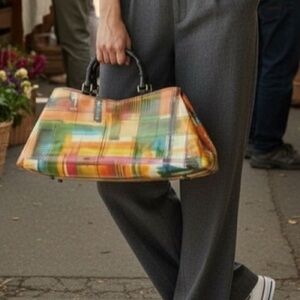 Vintage Multicolor Geometric Women's Clutch